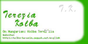 terezia kolba business card